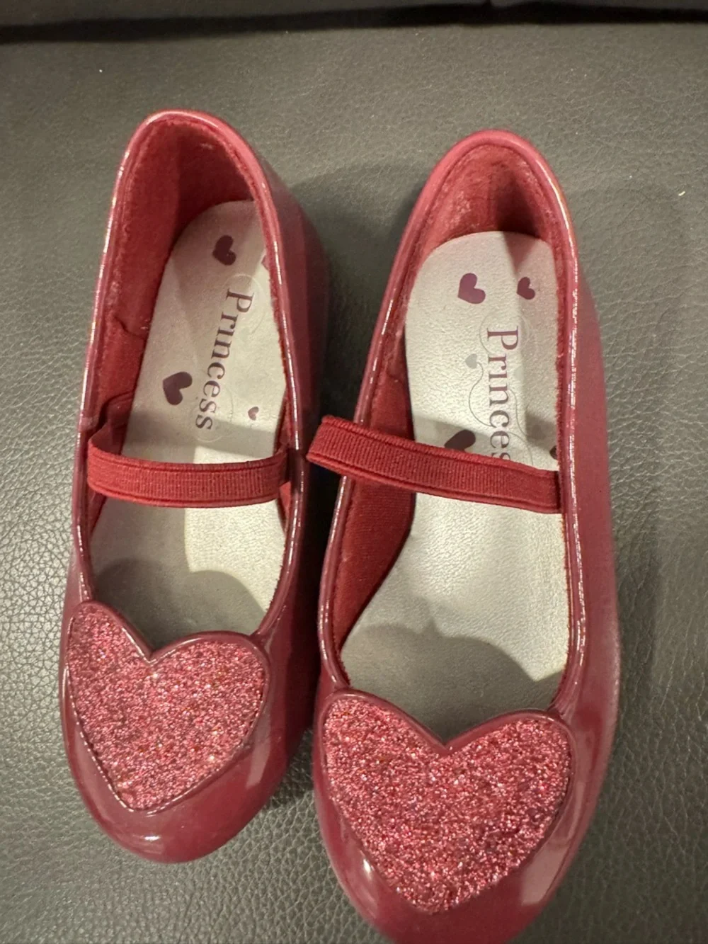 Disney Princess Heart Detail Flats Toddler Size 6 EUC
